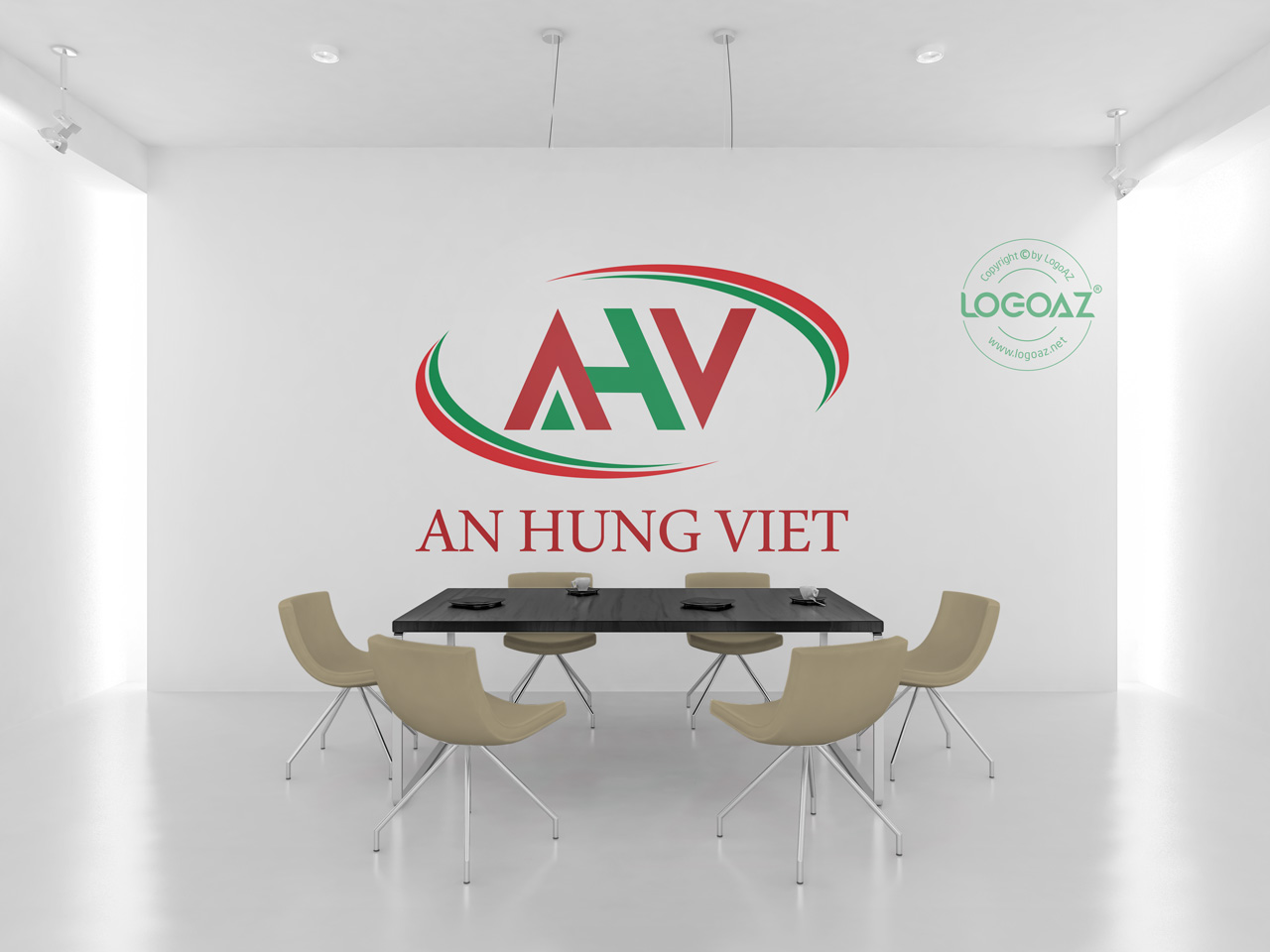 Thiết Kế Logo Thương Hiệu AN HUNG VIET Tại LOGOAZ