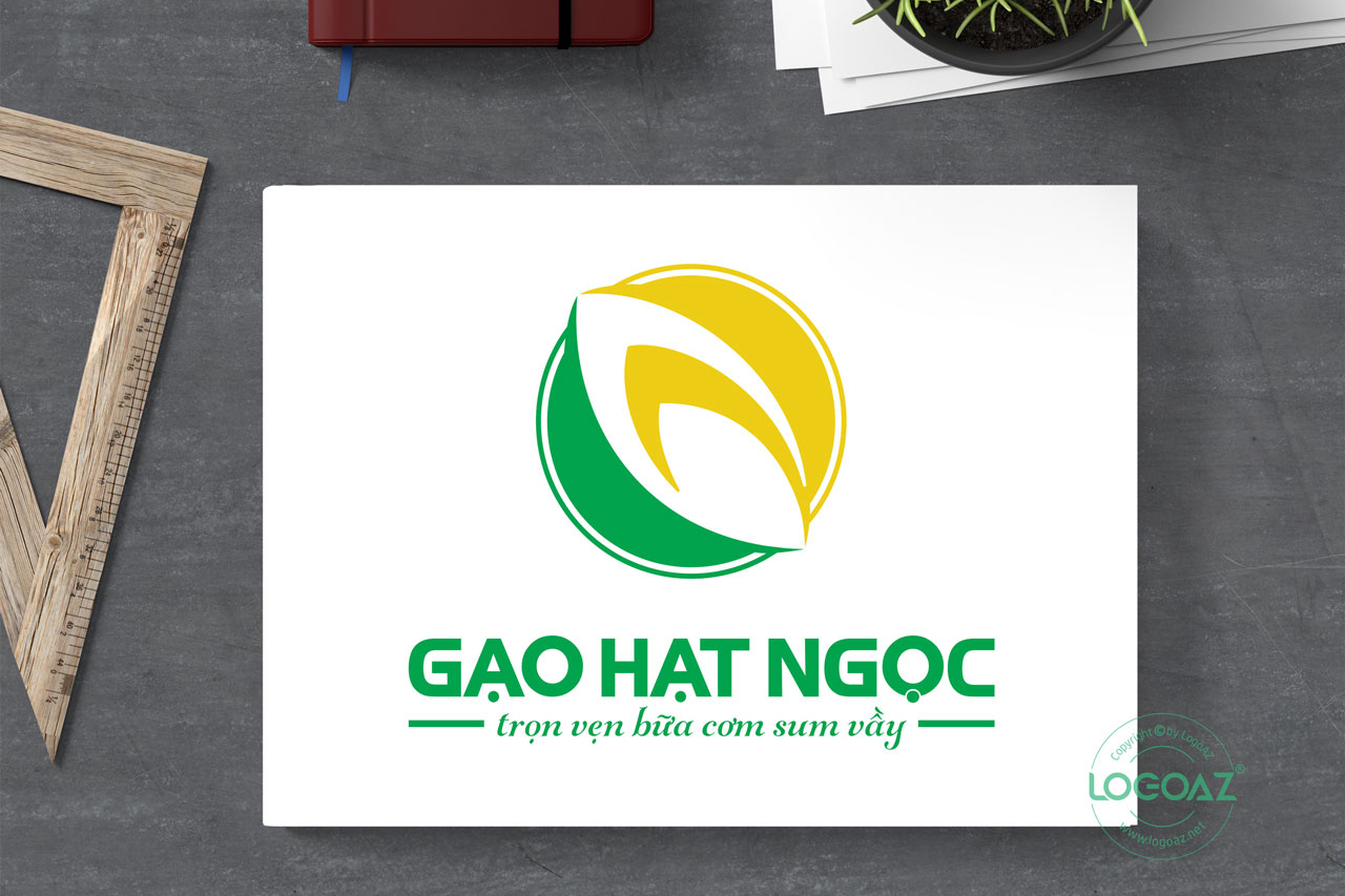 Thiết Kế Logo Thương Hiệu GẠO HẠT NGỌC Tại LOGOAZ