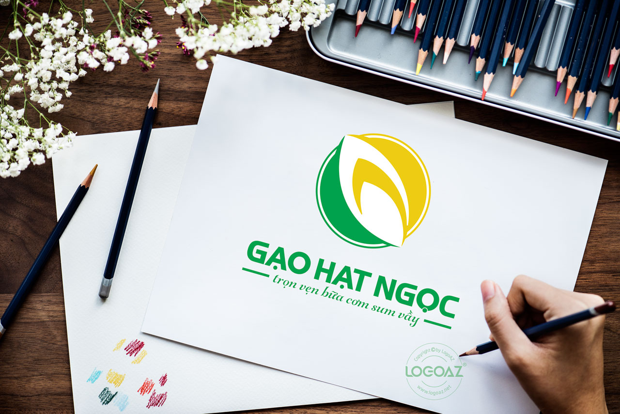 Thiết Kế Logo Thương Hiệu GẠO HẠT NGỌC Tại LOGOAZ