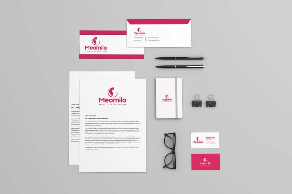 Bộ nhận diện thương hiệu Meomilo | LOGOAZ
