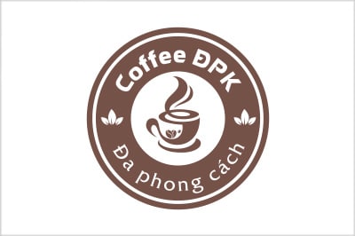 Thiết kế logo thương hiệu Coffee DPK tại LOGOAZ